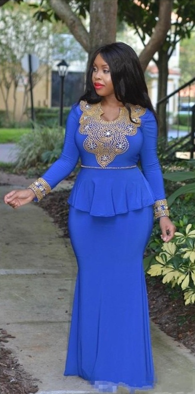 Plus Size Mermaid Mother of the Bride Dresses Long Sleeve Godmother Women Formal Wear with Crystals Beaded Prom Party Gowns