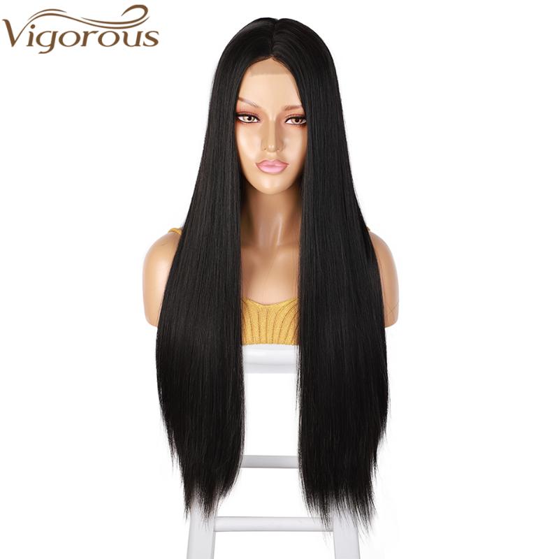 Vigprous Long Straight Black Wig Synthetic Wigs Natural Middle Hairline Lace Wig for Women High Temperature Daily Hair, 118
Vigprous Long Straight Black Wig Synthetic Wigs Natural Middle Hairline Lace Wig for Women High Temperature Daily Hair, 118