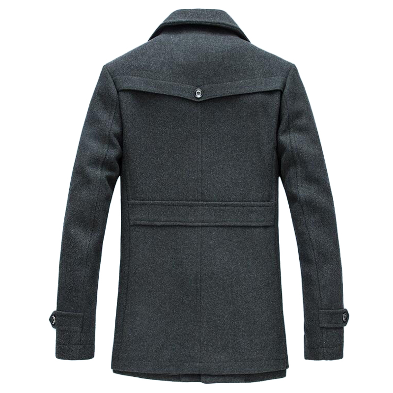 Mens Overcoat Winter Wool Coat Slim Fit Jackets Fashion Outerwear Warm Man Casual Jacket Overcoat Pea Coat Plus Size M-4XL CJ191129