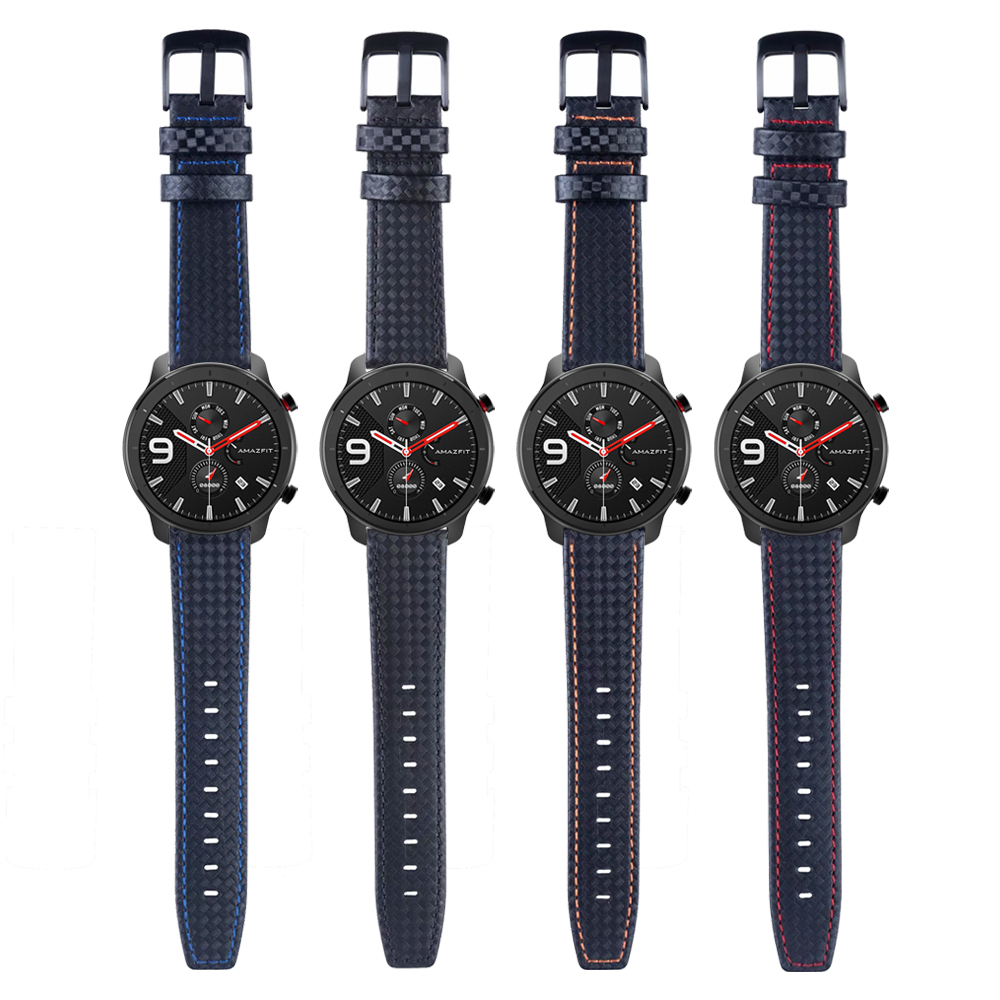 22mm Carbon Fiber Textured Leather Strap for Huami Amazfit GTR 47mm Amazfit Stratos 3 2/Pace Band Wristband Watchband
22mm Carbon Fiber Textured Leather Strap for Huami Amazfit GTR 47mm Amazfit Stratos 3 2/Pace Band Wristband Watchband