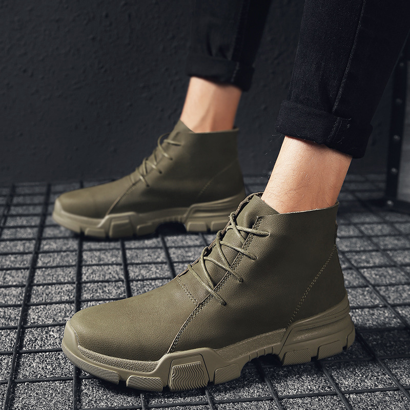 Genuine Leather Shoes for Men 2019 Autumn Winter Boots Fashion Mens Motercycle Boots Cow Leather Male Ankle KA1826, Black for autumn
Genuine Leather Shoes for Men 2019 Autumn Winter Boots Fashion Mens Motercycle Boots Cow Leather Male Ankle KA1826, Black for autumn