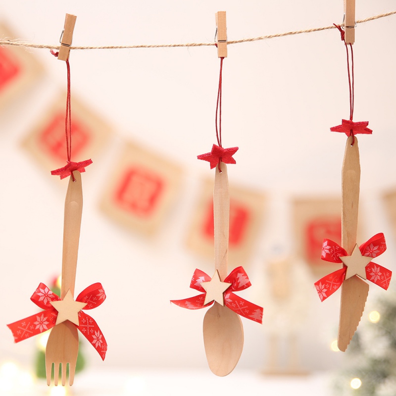 Christmas Decorations Wooden Knife/Fork/Spoon Pendant Xmas Tree Decoartive Hanging Ornament New
Christmas Decorations Wooden Knife/Fork/Spoon Pendant Xmas Tree Decoartive Hanging Ornament New