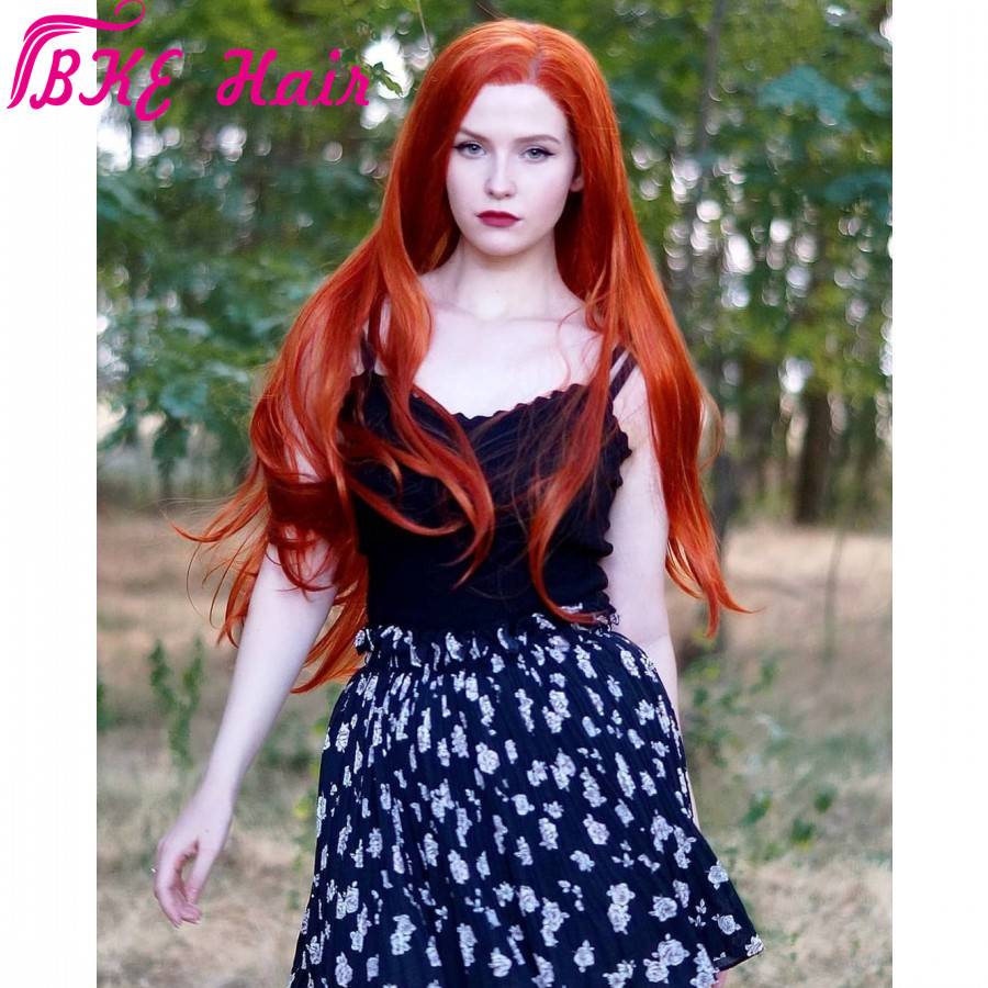 13x4 Synthetic Lace Front Wigs straight Wig with baby hair Brazilian Hair 150% Glueless Lace Front Wigs Pre Plucked