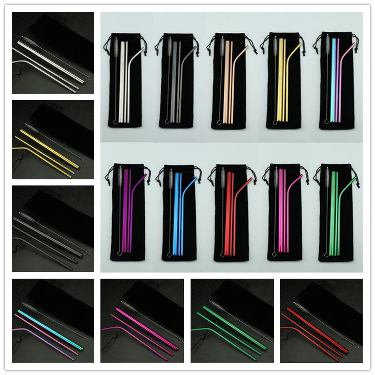 10 Colors Reusable Stainless Steel Straw Set With Cleaner Brush Colorful Straw Smoothies Drinking Straws Bar Drinking Tool
10 Colors Reusable Stainless Steel Straw Set With Cleaner Brush Colorful Straw Smoothies Drinking Straws Bar Drinking Tool