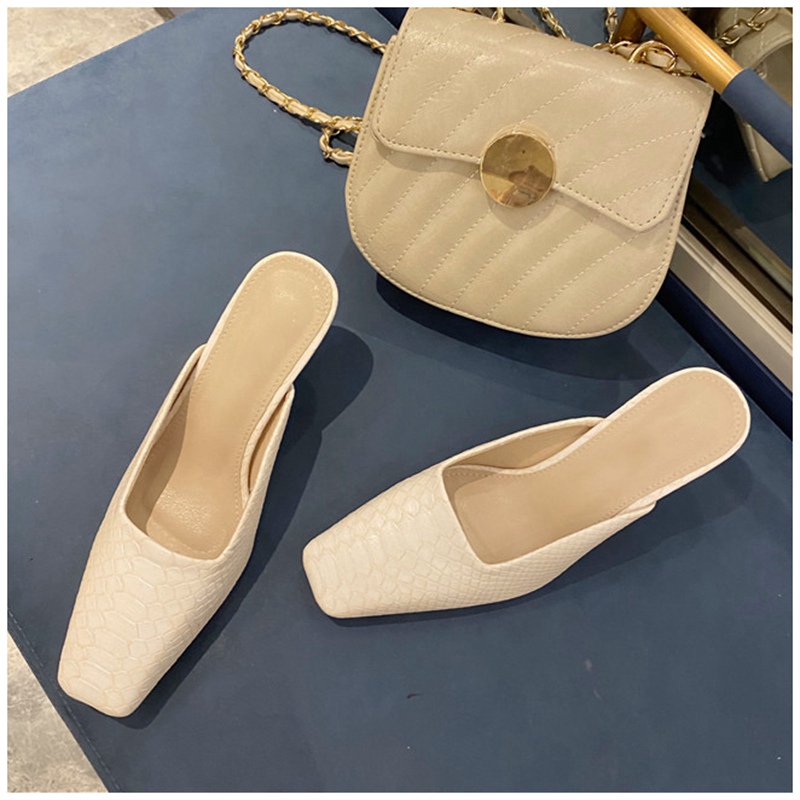 Designer 2020 Women Slippers Square Toe High Heel Casual Shoes Stone Pattern Slip On Mules Spring Outdoor Slides, Beige
Designer 2020 Women Slippers Square Toe High Heel Casual Shoes Stone Pattern Slip On Mules Spring Outdoor Slides, Beige