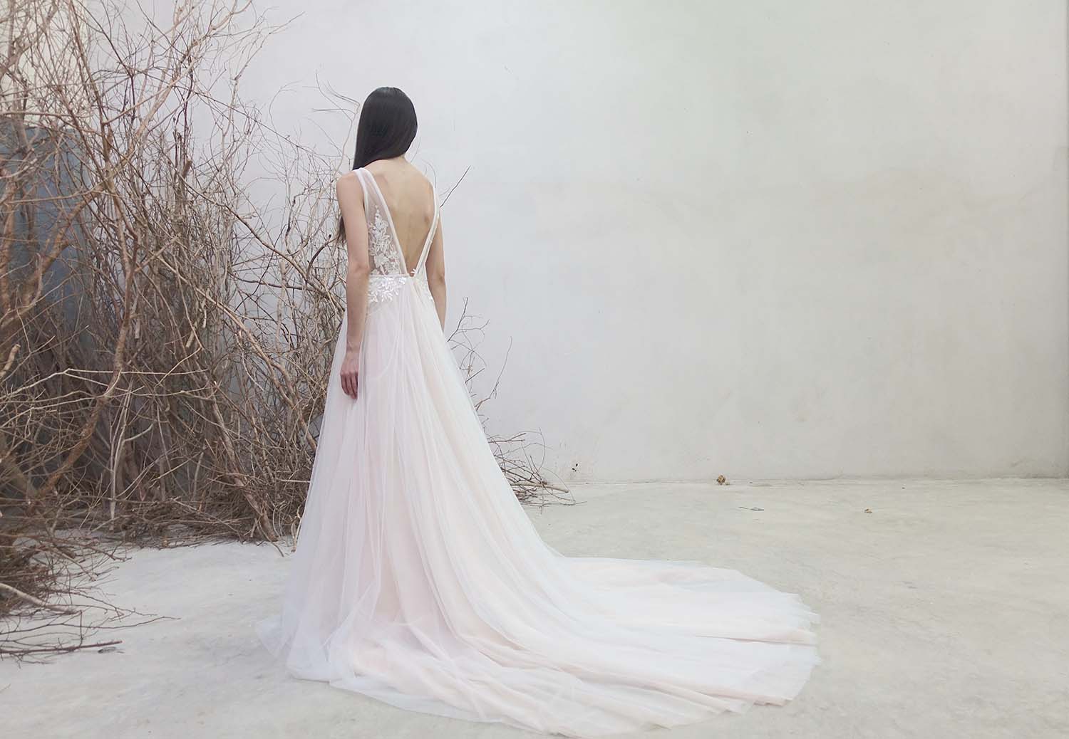 backless wedding dresses deep v neck lace a line sweep train beach wedding dress appliques elegant vestidos de novia