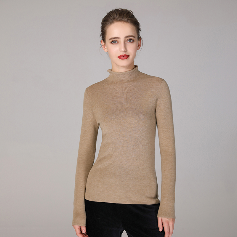 Fashion sweater for women in autumn and winter new semi-high collar pullover with bottom and long sleeve knitted sweater, Black
Fashion sweater for women in autumn and winter new semi-high collar pullover with bottom and long sleeve knitted sweater, Black