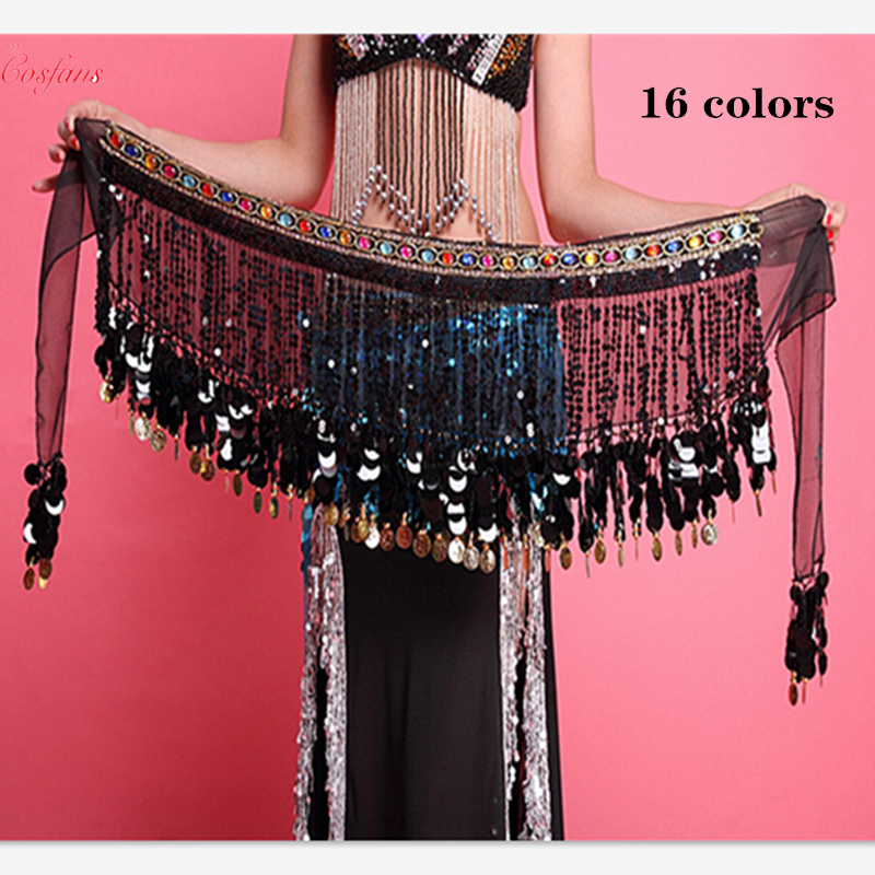 New Belly Dance Skirt Hip Scarf Sequin Fringe Wrap Coin Belts Jewelry Exotic Bellydance Costume Waistband Belt, As picture
New Belly Dance Skirt Hip Scarf Sequin Fringe Wrap Coin Belts Jewelry Exotic Bellydance Costume Waistband Belt, As picture
