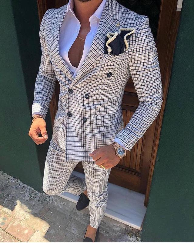 Men' Suit Brown Formal 2 Pieces Slim Fit Double breasted Plaid Soft Wool Tweed Prom Tuxedos Wedding Groomsmen (Blazer+Pants
Men' Suit Brown Formal 2 Pieces Slim Fit Double breasted Plaid Soft Wool Tweed Prom Tuxedos Wedding Groomsmen (Blazer+Pants