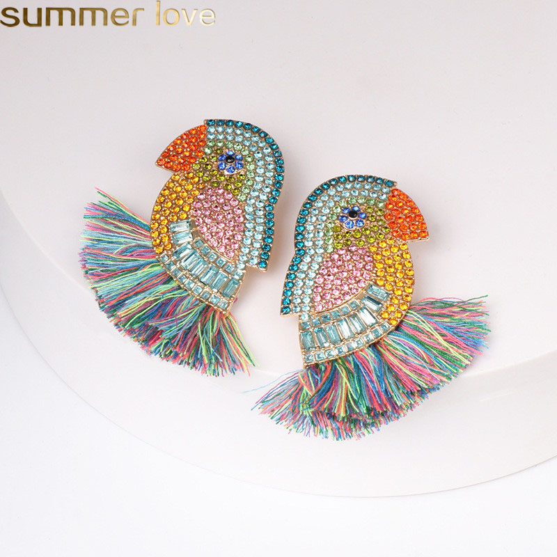 New Design Colorful Crystal Fish Crab Drop Earrings for Women Birds Tassel Earrings 2019 Girls Party Wedding Statement Jewelry
New Design Colorful Crystal Fish Crab Drop Earrings for Women Birds Tassel Earrings 2019 Girls Party Wedding Statement Jewelry