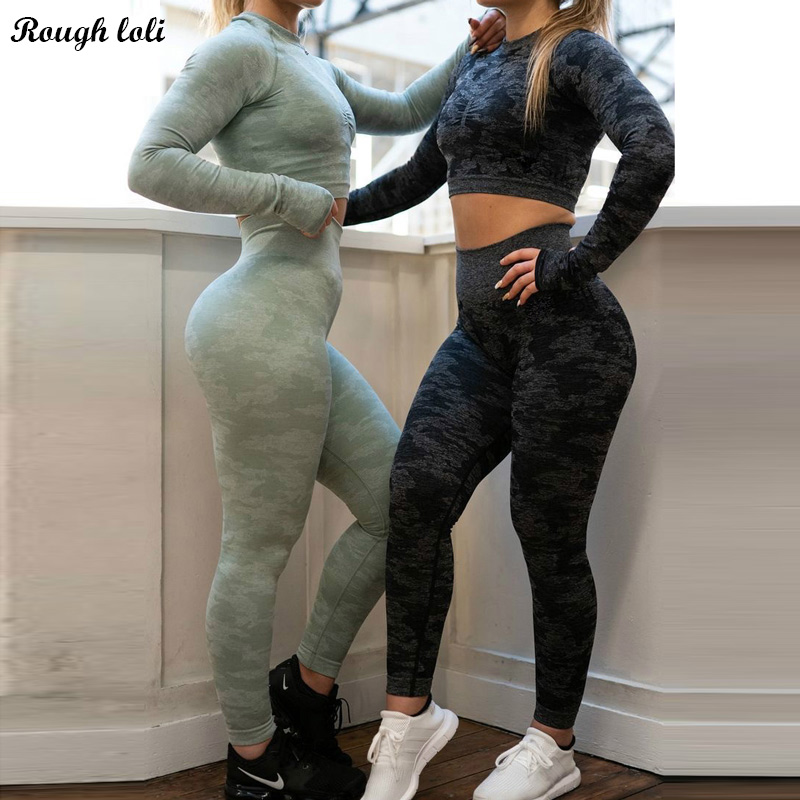 Camo seamless yoga sets workout gym suit for women 2pcs gym clothing fitness crop top set sports wear, Army green suits
Camo seamless yoga sets workout gym suit for women 2pcs gym clothing fitness crop top set sports wear, Army green suits