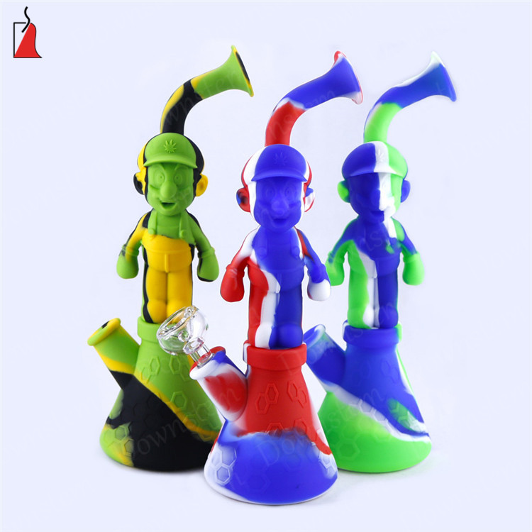 Silicone Bong Silicone Dab Rig Water Pipes Bongs 11 inch Bubbler Colorful Oil Rig Detachable Percolator Hookah with Glass Bowl
Silicone Bong Silicone Dab Rig Water Pipes Bongs 11 inch Bubbler Colorful Oil Rig Detachable Percolator Hookah with Glass Bowl