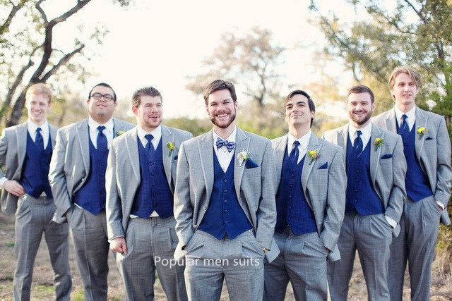 Light Gray Wedding men suit Groom Tuxedo 2020 Custom Made Slim Fit Formal Men's Suits costume homme ( jacket+Pants+vest+tie), Same as picture
Light Gray Wedding men suit Groom Tuxedo 2020 Custom Made Slim Fit Formal Men's Suits costume homme ( jacket+Pants+vest+tie), Same as picture