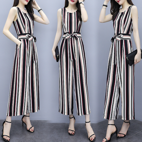 Sleeveless Striped Jumpsuits Vertical Stripes Rompers Womens Jumpsuit Chiffon Romper Women Combinaison Femme Overall Salopette, Black
Sleeveless Striped Jumpsuits Vertical Stripes Rompers Womens Jumpsuit Chiffon Romper Women Combinaison Femme Overall Salopette, Black