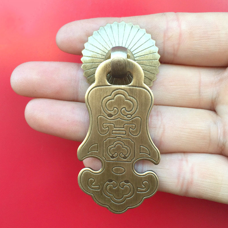 S style Chinese antique simple drawer knob furniture door handle hardware Classical wardrobe cabinet shoe closet cone vintage pull ring