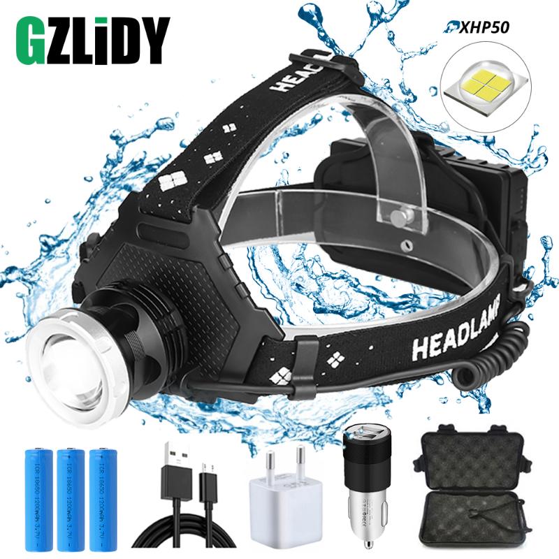 Powerful XHP50 LED Headlamps USB Rechargeable 5 Modes Waterproof Zoom Headlights Can Charge The Phone Powered By 18650 Battery
Powerful XHP50 LED Headlamps USB Rechargeable 5 Modes Waterproof Zoom Headlights Can Charge The Phone Powered By 18650 Battery