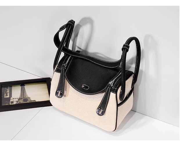 Fashion Bags 26CM 30cm Genuine leather bags Two-tone Fashion Women Handbag 2019 Shoulder bags women Lady Factory wholesale