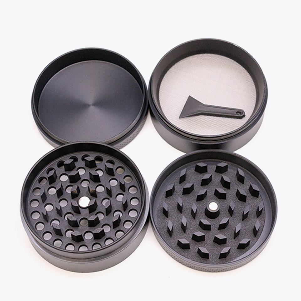 Smoking Accessories pepper grinders herb metal ginder 55mm 4 layer tobacco grinder for cnc teeth filter net dry pen vaporizer vapor