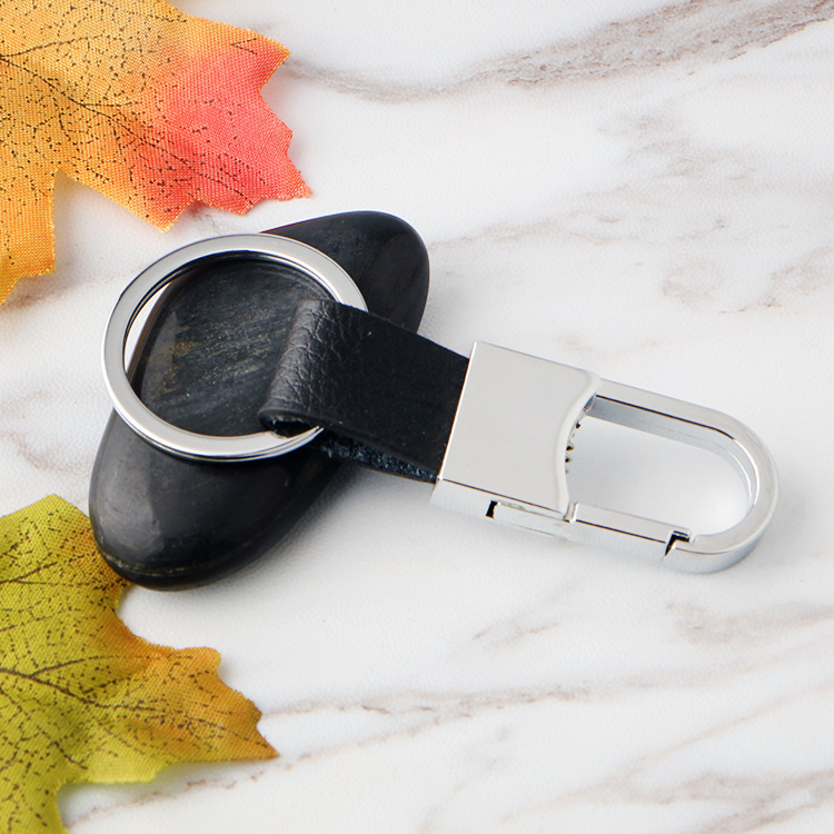 Men's Metal Leather Car Keychain Porsche Mercedes-Benz BMW Black Brown Key
