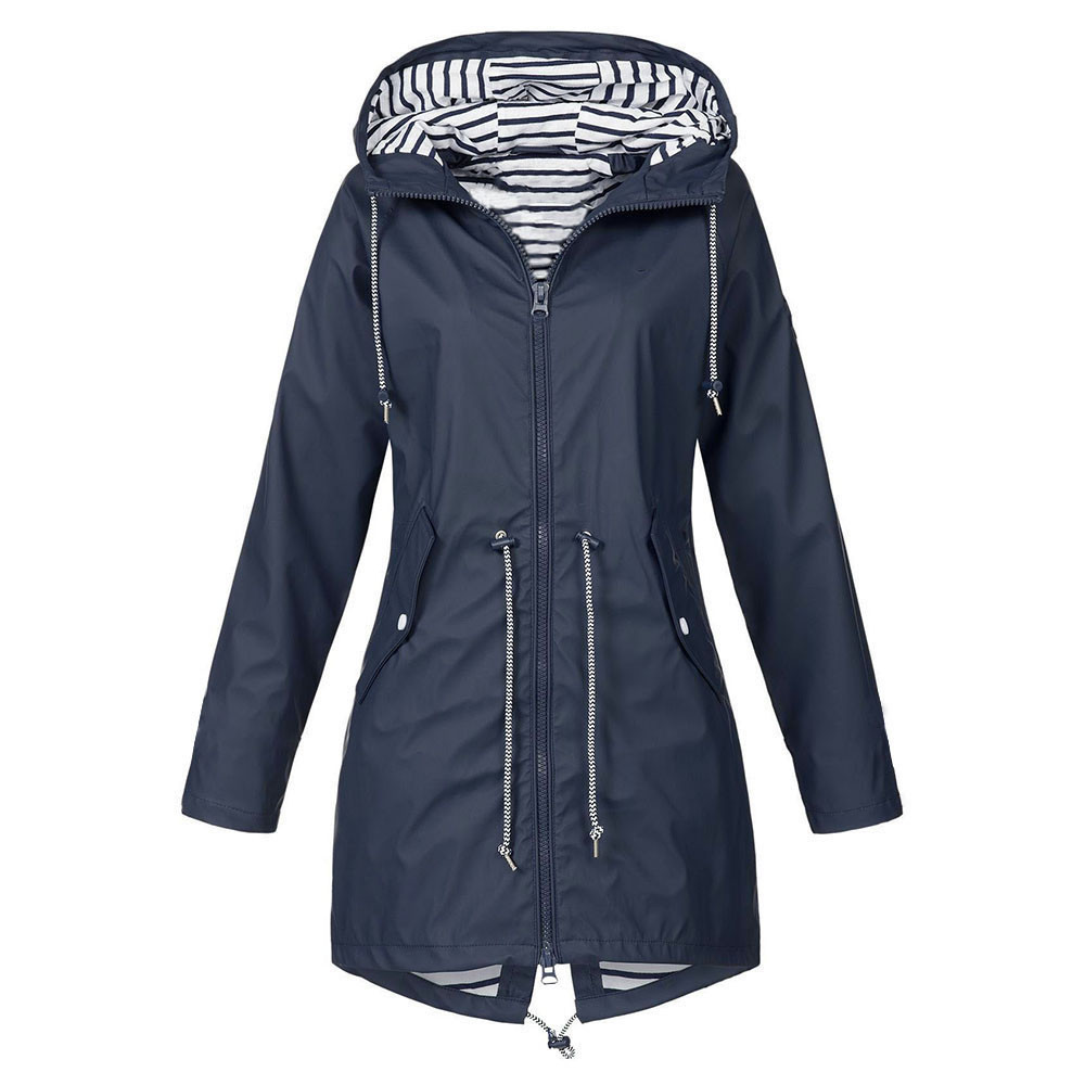JAYCOSIN Women Jackets 2019 Solid Rain Jacket Women Outdoor Jackets Waterproof Casual coats and Hooded Raincoat