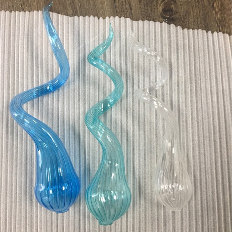 Wholesale Glass Chandelier Pendants Drops Italian Miscellaneous Hand Blown Glass Chandelier LED Crystal Lamp Glass Flower Pendants