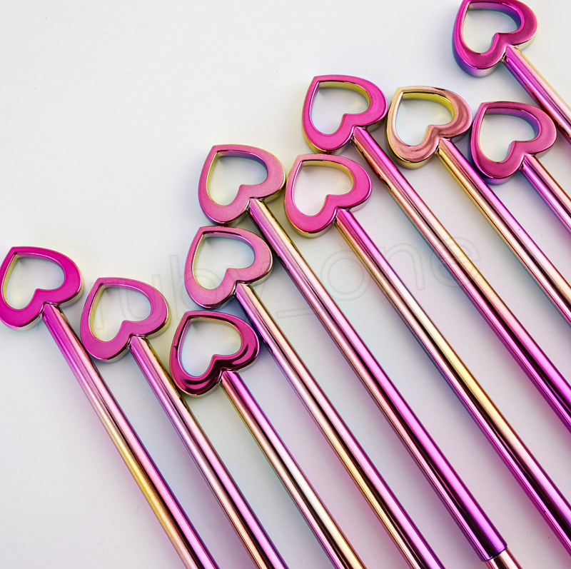 Heart Shape Makeup Brushes Gradient Color Makeup Brushes Sets 10pcs/set Bling Face Eye Shadow Foundation Cosmetic Brush Pinceles De Maquillaje