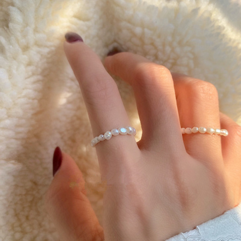 New Fashion Irregular Natural Freshwater Pearl Rings For Women Lovers Gifts Elastic Geometric Ring Wedding Engagement Ring, Silver
New Fashion Irregular Natural Freshwater Pearl Rings For Women Lovers Gifts Elastic Geometric Ring Wedding Engagement Ring, Silver
