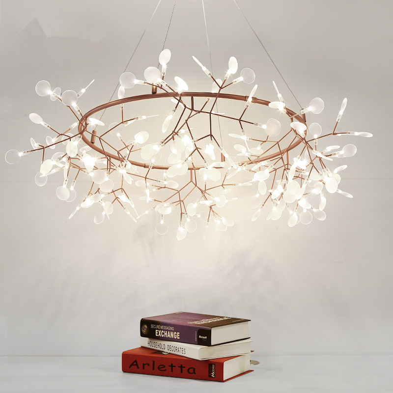 Heracleum ModernTree Leaf Pendant Ligh LED Lamp Suspension Lamps Living Room Art Bar Iron Restaurant Home Lighting restaurant lamp