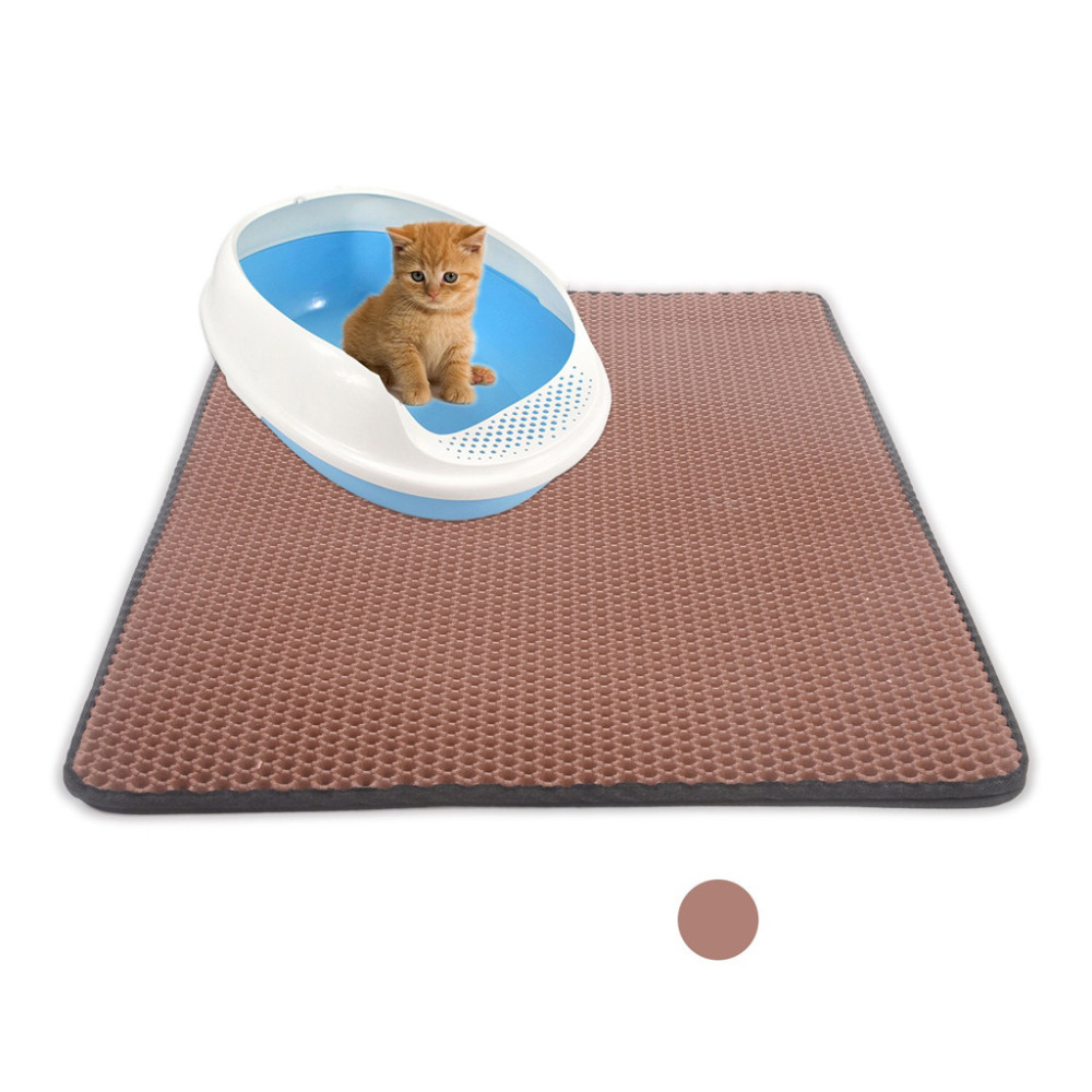 30x30cm Newest Grey Cat Litter Mat Double Layer Cats Litter Trapper Foldable Pad Protect Floor Carpet Light Weight Pet Dog Mats