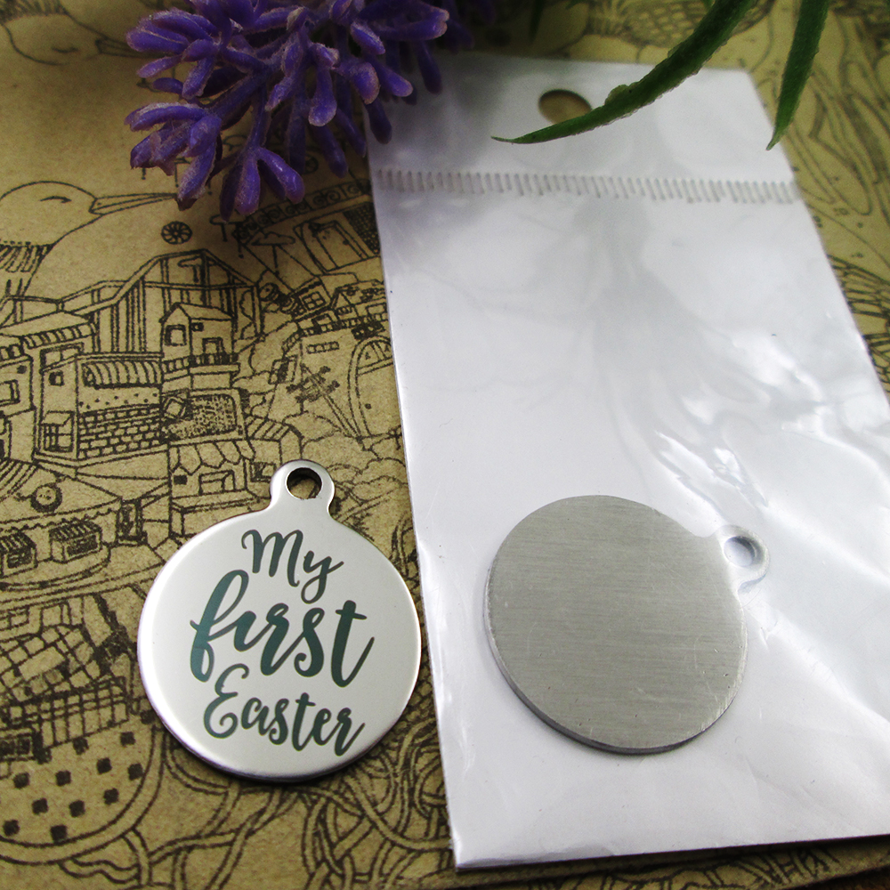 40pcs--"my first easter"stainless steel charms more style for choosing DIY Charms pendants for necklace
40pcs--"my first easter"stainless steel charms more style for choosing DIY Charms pendants for necklace