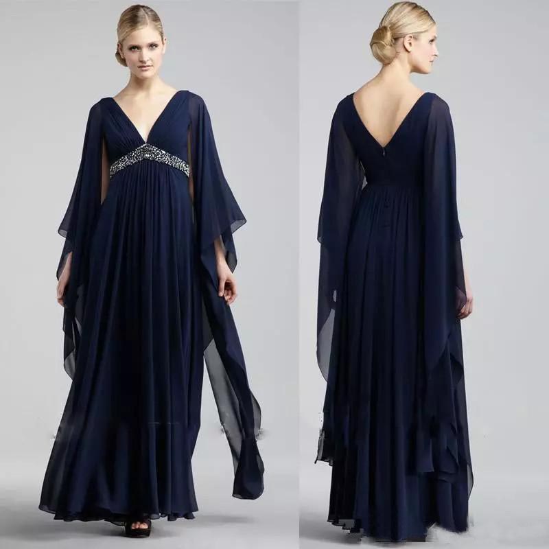 Navy A Line Chiffon Mother of the Bride Dresses 2020 Long Sleeves Party Evening Wear Mothers robes de soirée
Navy A Line Chiffon Mother of the Bride Dresses 2020 Long Sleeves Party Evening Wear Mothers robes de soirée