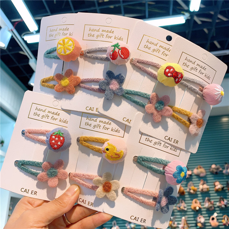 New Children Cute Cartoon Animal Fruit Embroidery BB Clip Fashion Sweet Girl Princess Beautiful Flower Hairpins Hair Accessories
New Children Cute Cartoon Animal Fruit Embroidery BB Clip Fashion Sweet Girl Princess Beautiful Flower Hairpins Hair Accessories