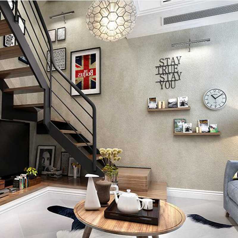 Vintage Concrete Cement Plaster Texture Wallpaper Office Retro Rustic Wall Paper Roll Grey White Black Washable 0.53x10M