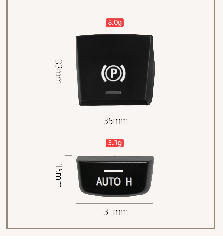 Car Handbrake Parking Brake P Button Switch Cover For BMW 5 7 F02 F07 F10 2009-2015
