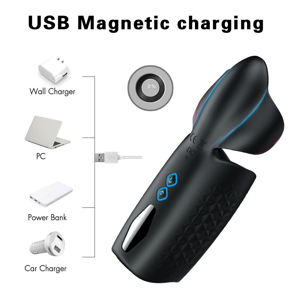 Blowjob Male Masturbator Penis Sex Toy for Men Electric Pulse Vibrator Penis Endurance Delay Lasting Trainer Masturbation Cup Y191011