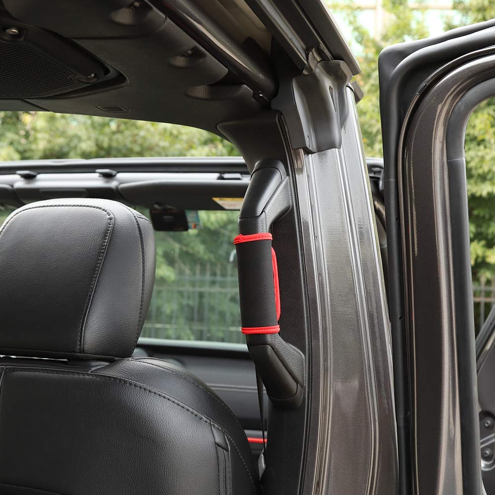 Non-slip Rooftop Grab Handles Protection Cover 4pcs For Jeep Wrangler JL 2018 Up Auto Interior Accessories