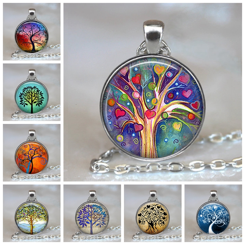 10PCS/lot Tree Of Life Glass Cabochon Statement Necklace & Pendant Jewelry Vintage Charm Chain Choker Steampunk Jewelry Gift for Women
10PCS/lot Tree Of Life Glass Cabochon Statement Necklace & Pendant Jewelry Vintage Charm Chain Choker Steampunk Jewelry Gift for Women