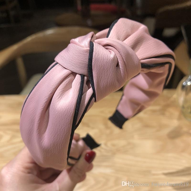 Solid Headband For Lady Women Twisted Knot Hair band Wide Cross Hair Hoop Vintage Hair Accessories Headwear