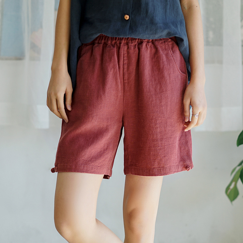 Johnature 2020 New Vintage Style Cotton Linen Shorts Women's Summer Solid Color Loose-Fit Literature And Art Retro Shorts, Navy blue
Johnature 2020 New Vintage Style Cotton Linen Shorts Women's Summer Solid Color Loose-Fit Literature And Art Retro Shorts, Navy blue