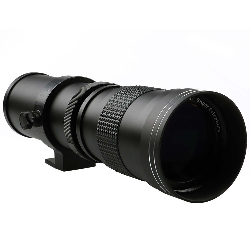 420800mm F8316 Super Telepo Lens Manual Zoom Lens T2 Adaper Ring for Canon 5D 6D 7D 60D 77D 80D 550D 650D 750D DSLR Camer