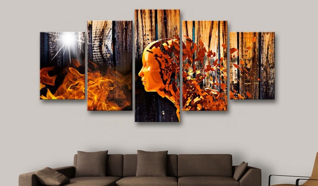 5Pcs Abstract People Modern Canvas Painting Picture Print Landscape Home Decoration Abstract Wall Art Oil Painting Gift No Frame