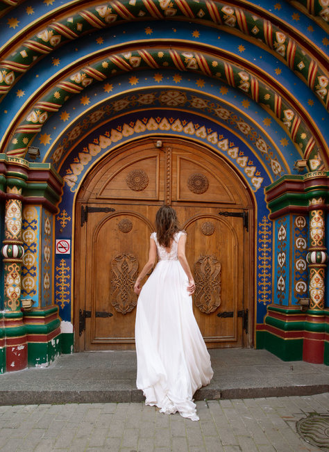 papilio bohemian wedding dresses deep v neck lace appliques chiffon bridal gowns plus size beach wedding gown vestido de novia