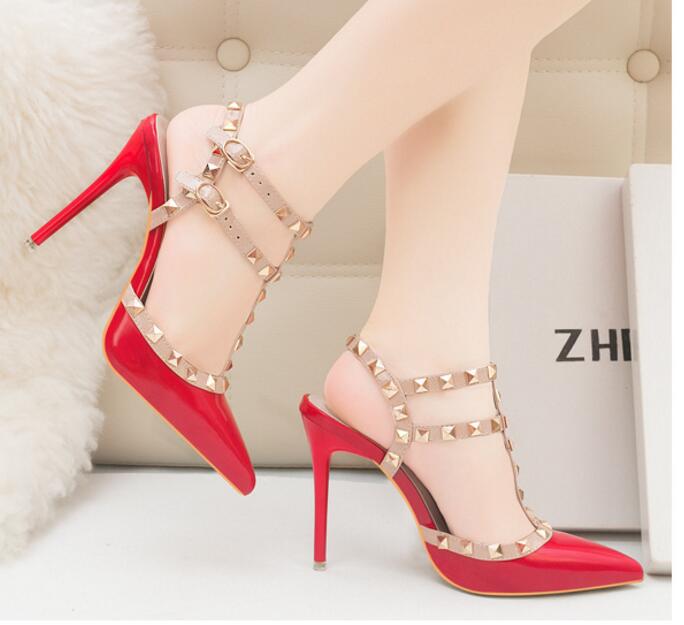 hot sell! Casual Designer Sexy lady fashion Brand Women Fashion studded spikes point toe strappy high heels bride wedding shoes ty shoes, Black
hot sell! Casual Designer Sexy lady fashion Brand Women Fashion studded spikes point toe strappy high heels bride wedding shoes ty shoes, Black