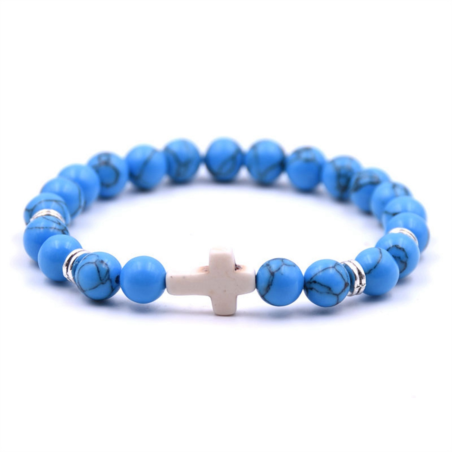 Natural stone bracelet men and women cross creative popular 2019 new products