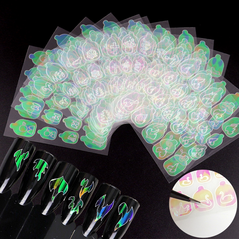 WAKEFULNESS 12Sheets Flame Holo Nail Sticker Adhesive Vinyls Stencil 3D Nail Art Stickers Decals Manicure Decorations, Set 1
WAKEFULNESS 12Sheets Flame Holo Nail Sticker Adhesive Vinyls Stencil 3D Nail Art Stickers Decals Manicure Decorations, Set 1