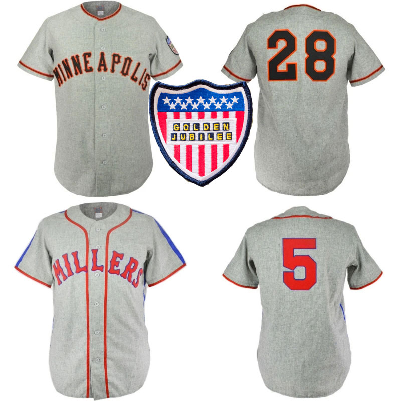 Minneapolis Millers 1944 1951 Road Jersey Custom Men Women Youth Baseball Jerseys Any Name And Number Double Stitched, Grey number 5 no name
Minneapolis Millers 1944 1951 Road Jersey Custom Men Women Youth Baseball Jerseys Any Name And Number Double Stitched, Grey number 5 no name