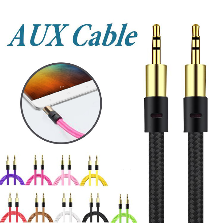 Braid 3.5mm Auxiliary Cord Male to Male AUX Cable Stereo Audio Cable Car Audio Headphone Jack PC iPad without Package, White
Braid 3.5mm Auxiliary Cord Male to Male AUX Cable Stereo Audio Cable Car Audio Headphone Jack PC iPad without Package, White