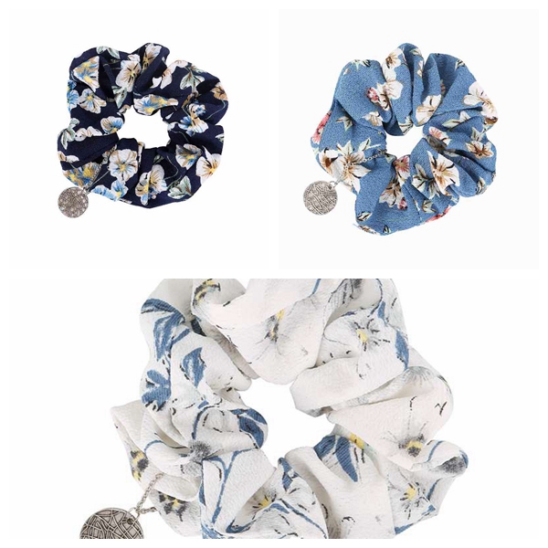 Small fresh floral large intestine circle seamless stretch fabric hair ring hair rope female jewelry