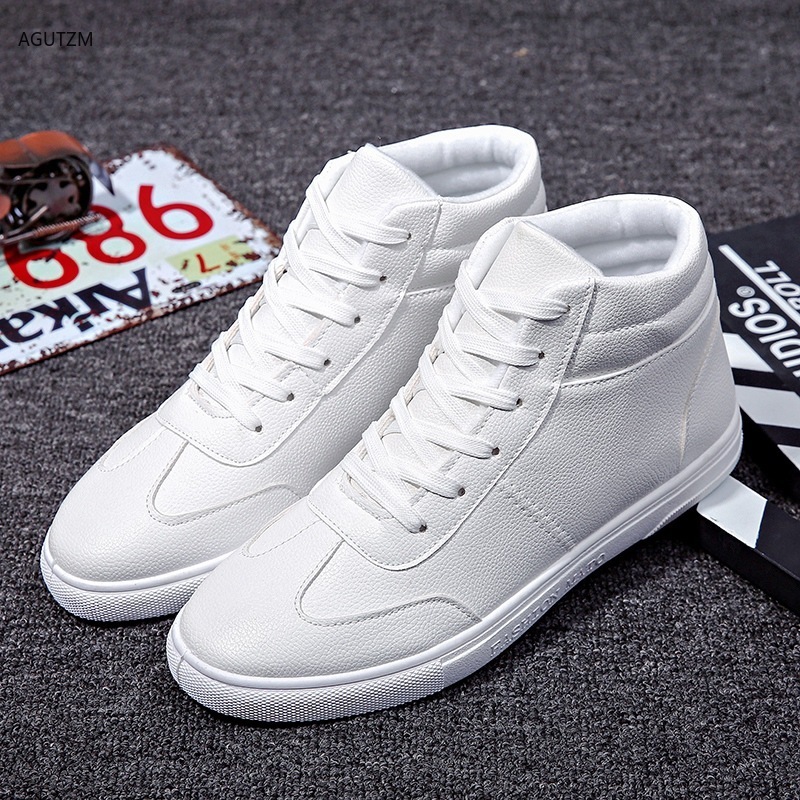 Men's Vulcanize Shoes Lace-up Men Casual Shoes Fashion High Top Men breathable Comfortable white sneakers Men's Flat Shoes h78, Ivory
Men's Vulcanize Shoes Lace-up Men Casual Shoes Fashion High Top Men breathable Comfortable white sneakers Men's Flat Shoes h78, Ivory