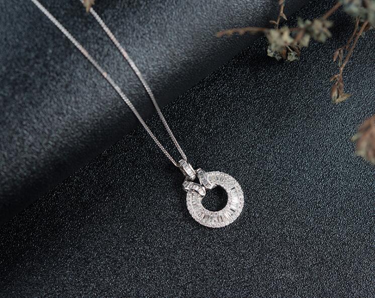 Sterg Sier Princess Cut White Topaz Pendant Necklace | Timeless Vintage Jewelry Gift